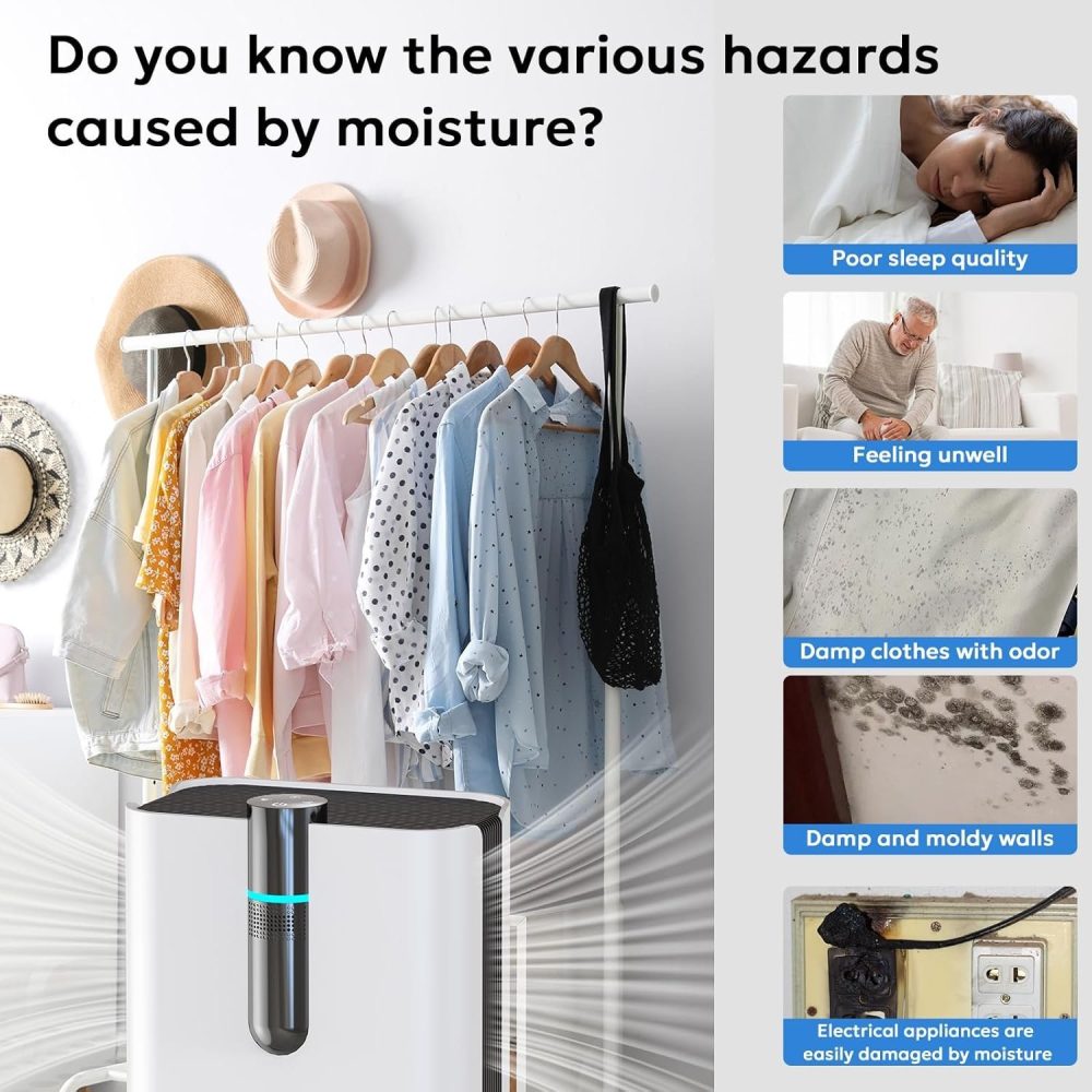 Small Dehumidifier with Drain Hose - Image 3